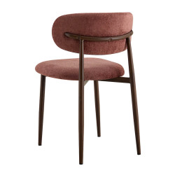 CHAISE SCANDINAVE TISSU ET IMITATION BOIS NONO