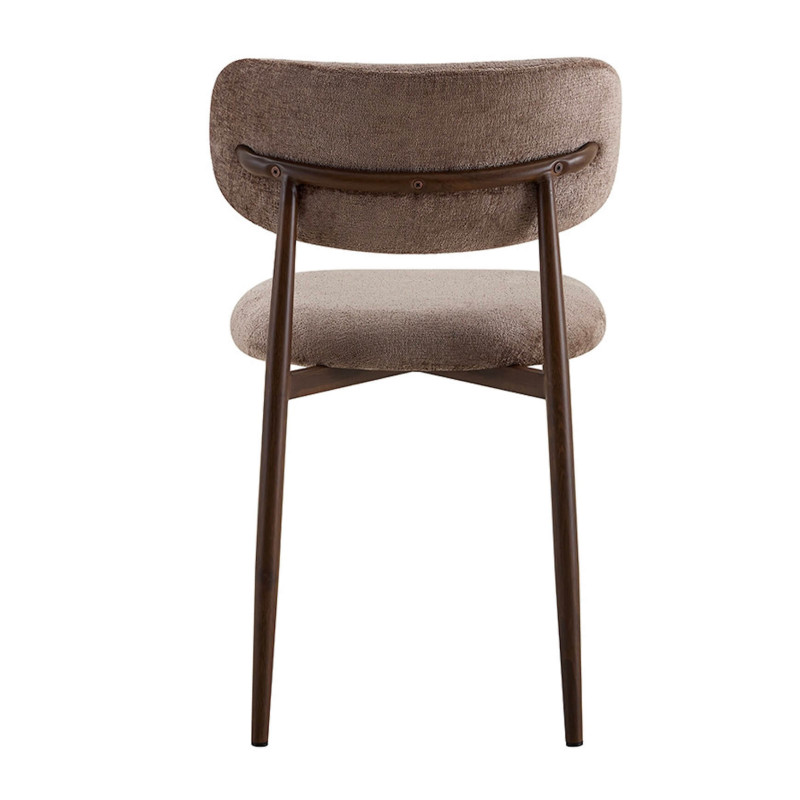 CHAISE SCANDINAVE TISSU ET IMITATION BOIS NONO