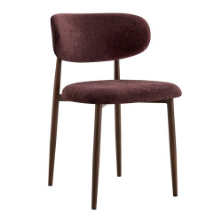 CHAISE SCANDINAVE TISSU ET IMITATION BOIS NONO