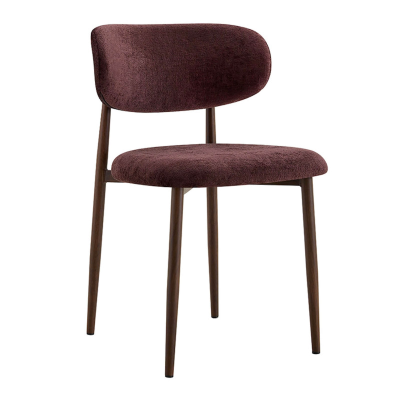 CHAISE SCANDINAVE TISSU ET IMITATION BOIS NONO