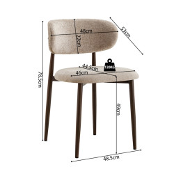 CHAISE SCANDINAVE TISSU ET IMITATION BOIS NONO