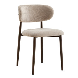 CHAISE SCANDINAVE TISSU ET IMITATION BOIS NONO