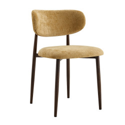 CHAISE SCANDINAVE TISSU ET IMITATION BOIS NONO