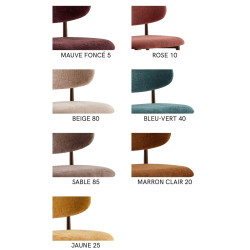 Chaise Scandinave Tissu et Imitation Bois NONO - Le Chaisier
