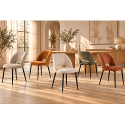 CHAISE CONTEMPORAINE EN TISSU ARLO
