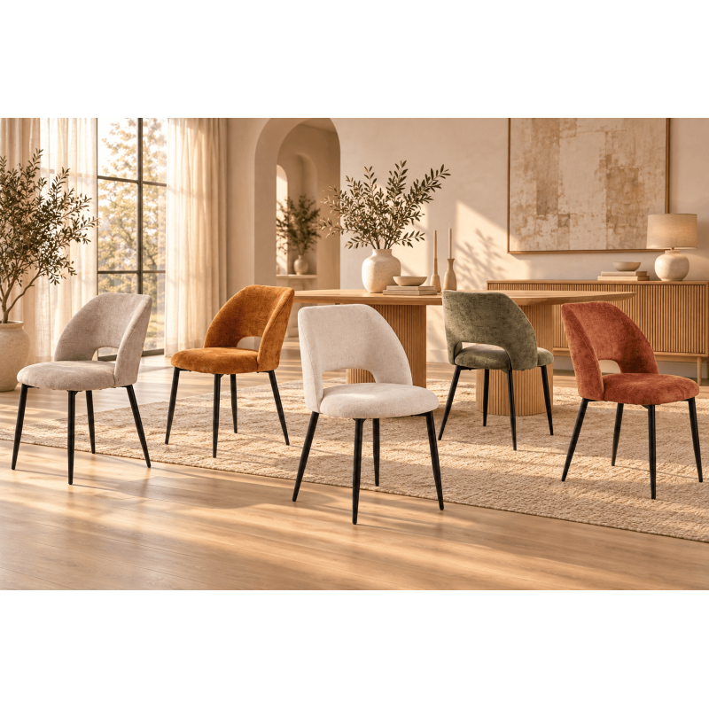 CHAISE CONTEMPORAINE EN TISSU ARLO