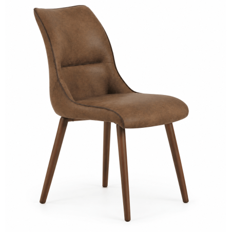 CHAISE CONTEMPORAINE DE SALLE À MANGER COSSUE LÉA MICROFIBRE