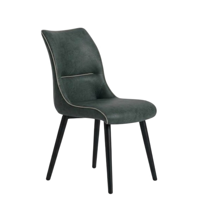 CHAISE CONTEMPORAINE DE SALLE À MANGER COSSUE LÉA MICROFIBRE