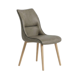 CHAISE CONTEMPORAINE DE SALLE À MANGER COSSUE LÉA MICROFIBRE
