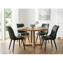 CHAISE CONTEMPORAINE DE SALLE À MANGER COSSUE LÉA MICROFIBRE