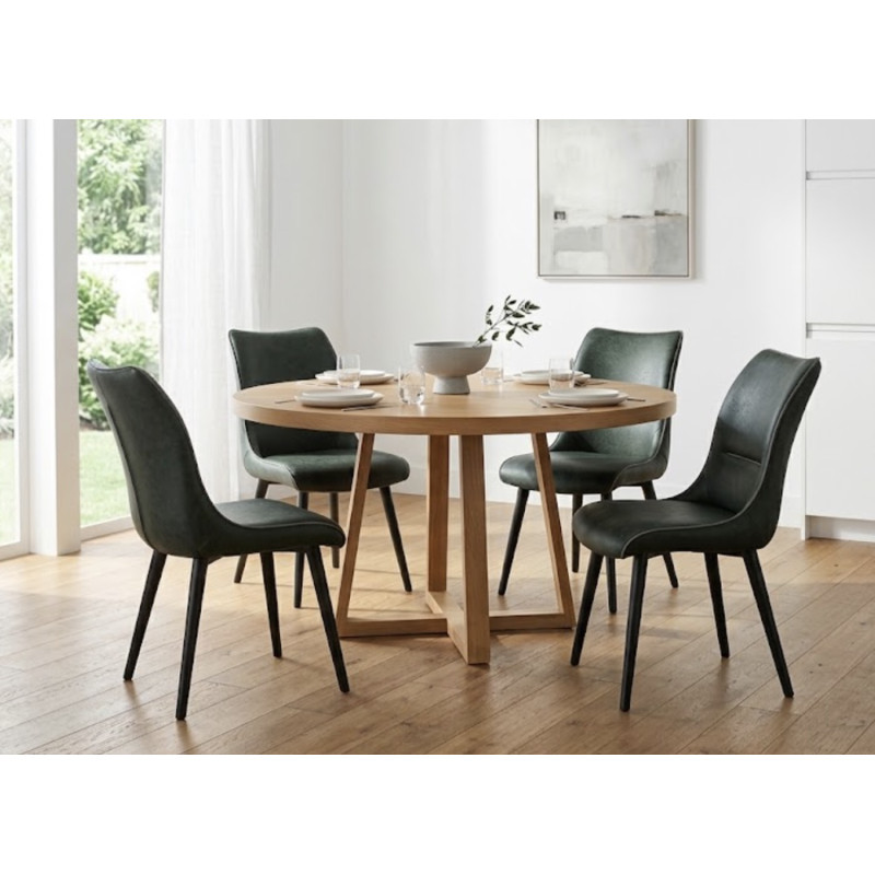 CHAISE CONTEMPORAINE DE SALLE À MANGER COSSUE LÉA MICROFIBRE