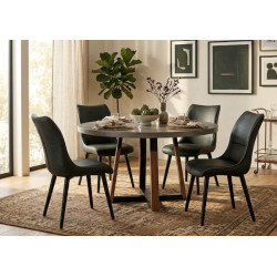 CHAISE CONTEMPORAINE DE SALLE À MANGER COSSUE LÉA MICROFIBRE