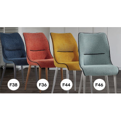 Chaise Contemporaine de Salle à Manger Cossue en Tissu LÉA - Le Chaisier