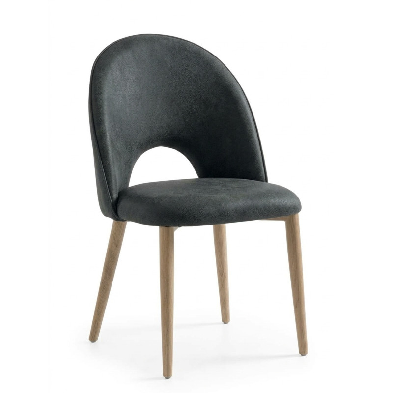 CHAISE CONTEMPORAINE DE SALLE À MANGER RETRO EN MICROFIBRE ROSIE
