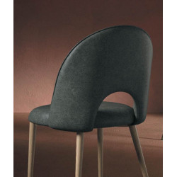 CHAISE CONTEMPORAINE DE SALLE À MANGER RETRO EN MICROFIBRE ROSIE