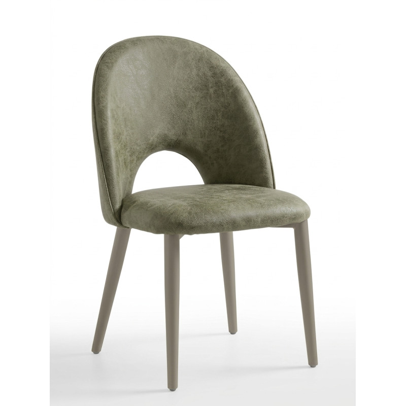 CHAISE CONTEMPORAINE DE SALLE À MANGER RETRO EN MICROFIBRE ROSIE