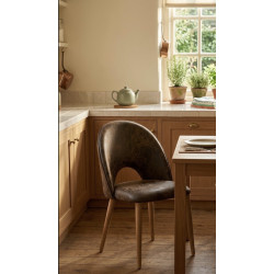 CHAISE CONTEMPORAINE DE SALLE À MANGER RETRO EN MICROFIBRE ROSIE