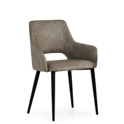 PETIT FAUTEUIL CARRÉ EN MICROFIBRE LYDIA