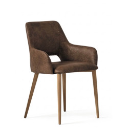 PETIT FAUTEUIL CARRÉ EN MICROFIBRE LYDIA
