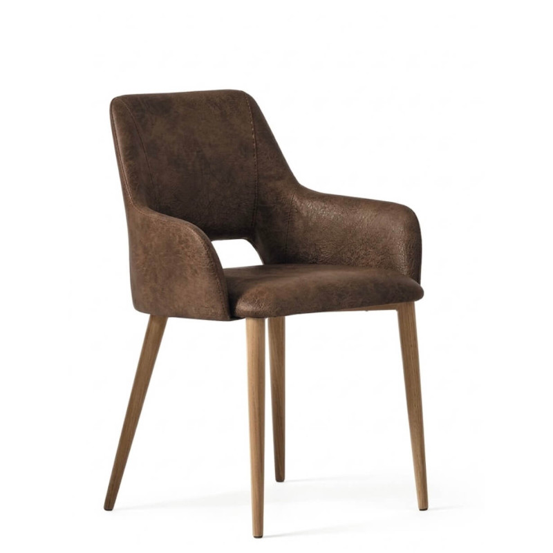 PETIT FAUTEUIL CARRÉ EN MICROFIBRE LYDIA