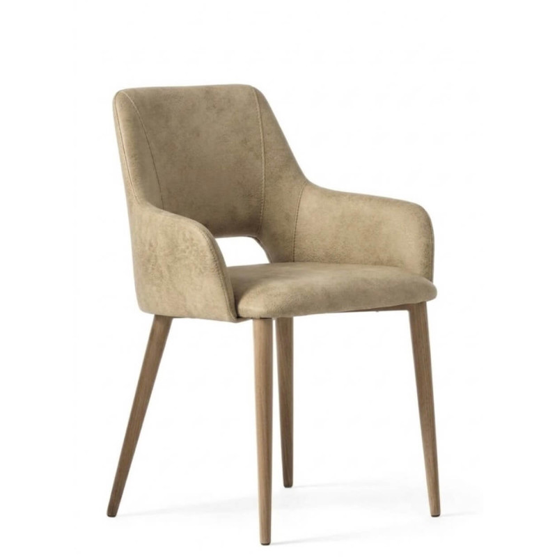 PETIT FAUTEUIL CARRÉ EN MICROFIBRE LYDIA