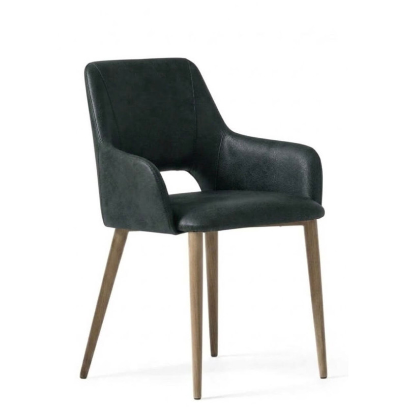 PETIT FAUTEUIL CARRÉ EN MICROFIBRE LYDIA