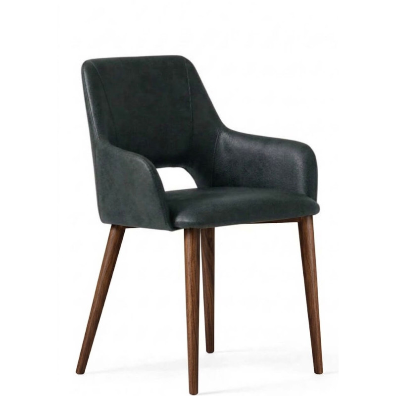 PETIT FAUTEUIL CARRÉ EN MICROFIBRE LYDIA