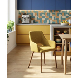 PETIT FAUTEUIL CARRÉ EN TISSU LYDIA