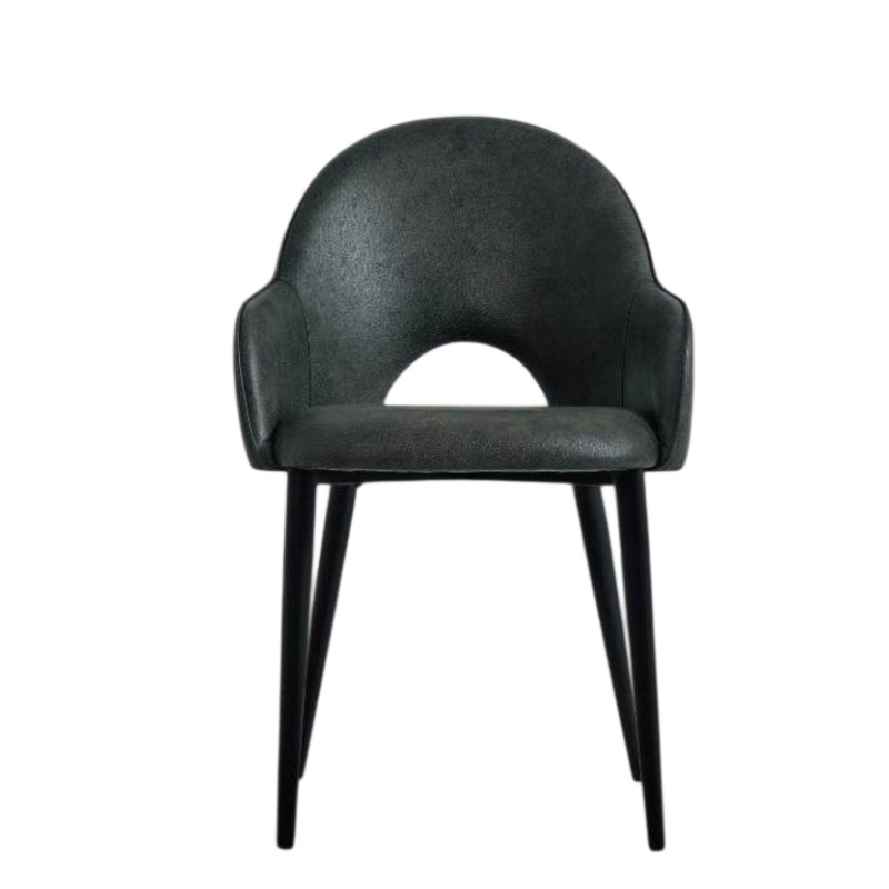 PETIT FAUTEUIL DE SALLE À MANGER ROND EN MICROFIBRE ROSIE