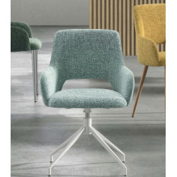 Fauteuil de Bureau LYDIA Pivotant en Tissu - Le Chaisier