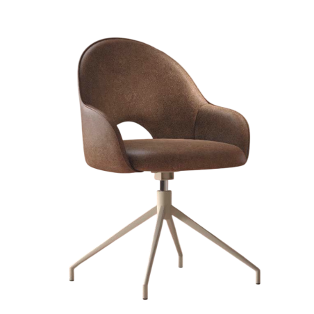 FAUTEUIL ROSIE EN MICROFIBRE PIVOTANT