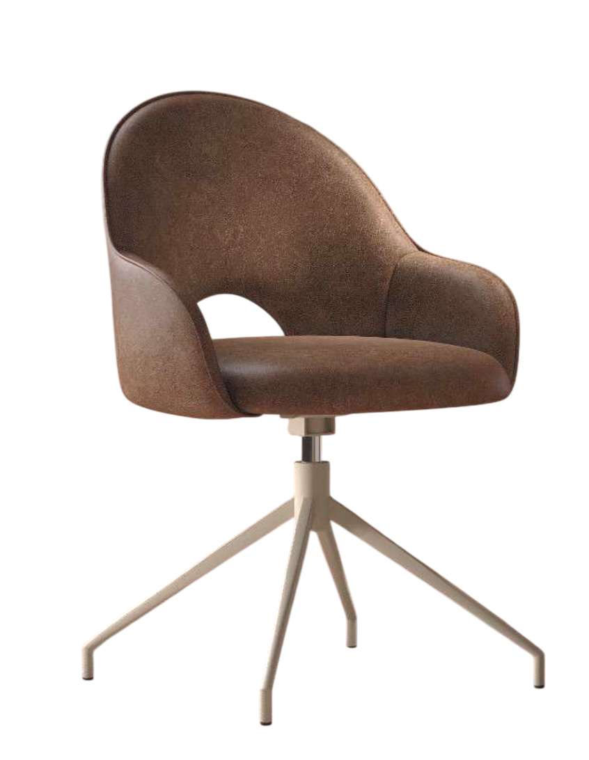 FAUTEUIL ROSIE EN MICROFIBRE PIVOTANT
