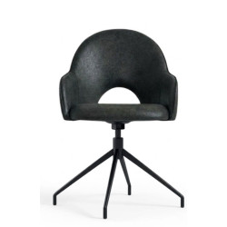 FAUTEUIL ROSIE EN MICROFIBRE PIVOTANT