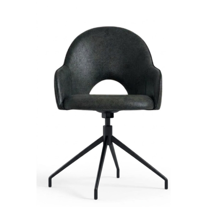 FAUTEUIL ROSIE EN MICROFIBRE PIVOTANT