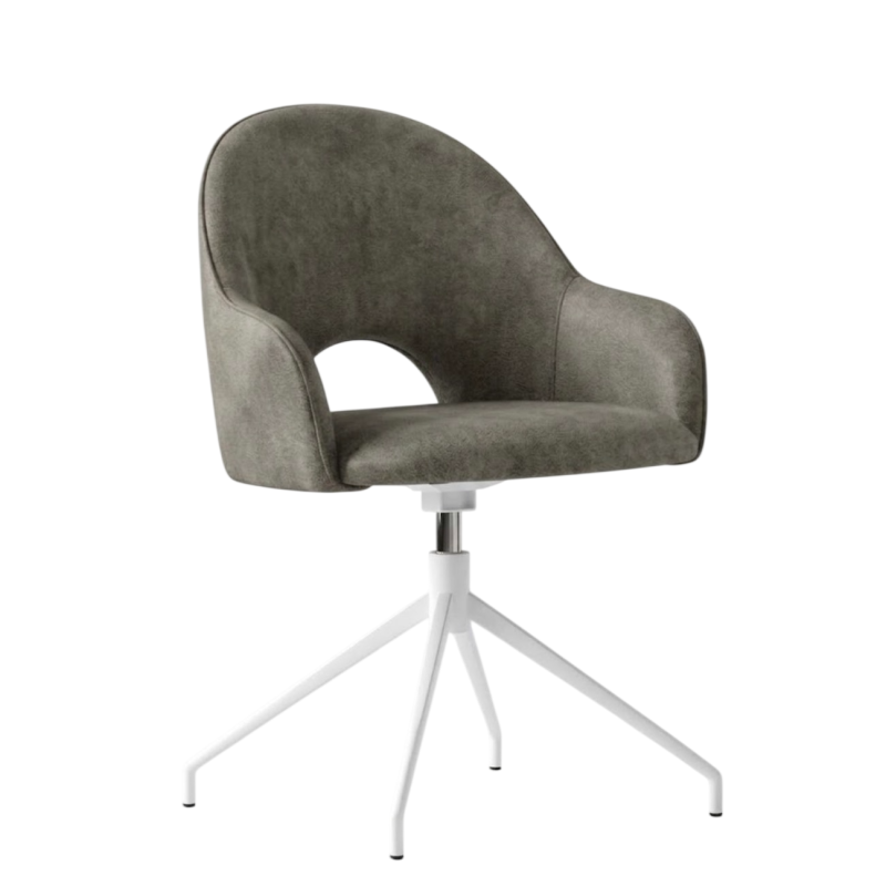 FAUTEUIL ROSIE EN MICROFIBRE PIVOTANT