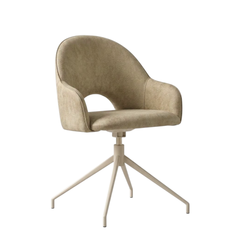 FAUTEUIL ROSIE EN MICROFIBRE PIVOTANT