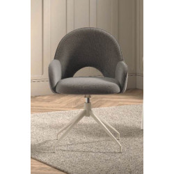FAUTEUIL ROSIE EN TISSU PIVOTANT