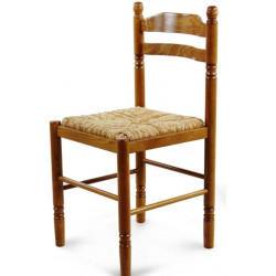 CHAISE JEANNE EN BOIS PAILLE