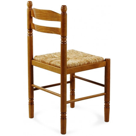 Chaise JEANNE Rustique en Bois et Paille  Le Chaisier