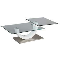 TABLE BASSE PLATEAUX PIVOTANT