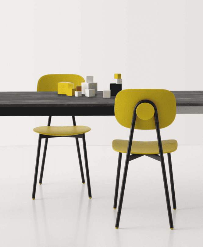 CHAISE CONTEMPORAINE DE SALLE À MANGER MIRA VINYL - Le Chaisier